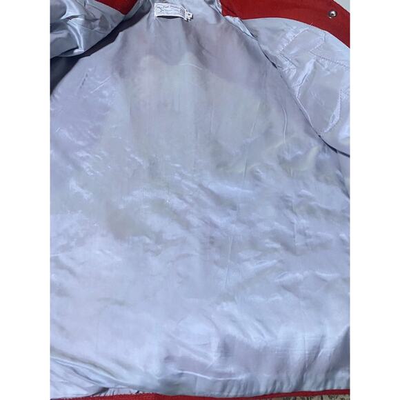 Dick Sanburn Varsity Jacket Women's Medium Red With Letter K Lined - Picture 4 of 8